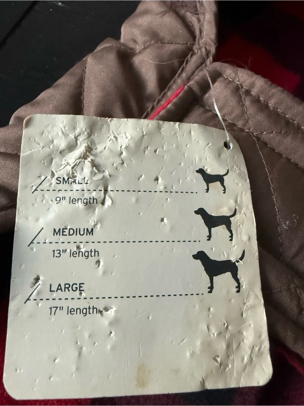 Eddie Bauer Brown Quilted Dog Jacket
